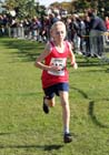J Stubbing (Warrington) winning the under-13 boys Northern Cross Country Relay, Graves Park, Sheffield.